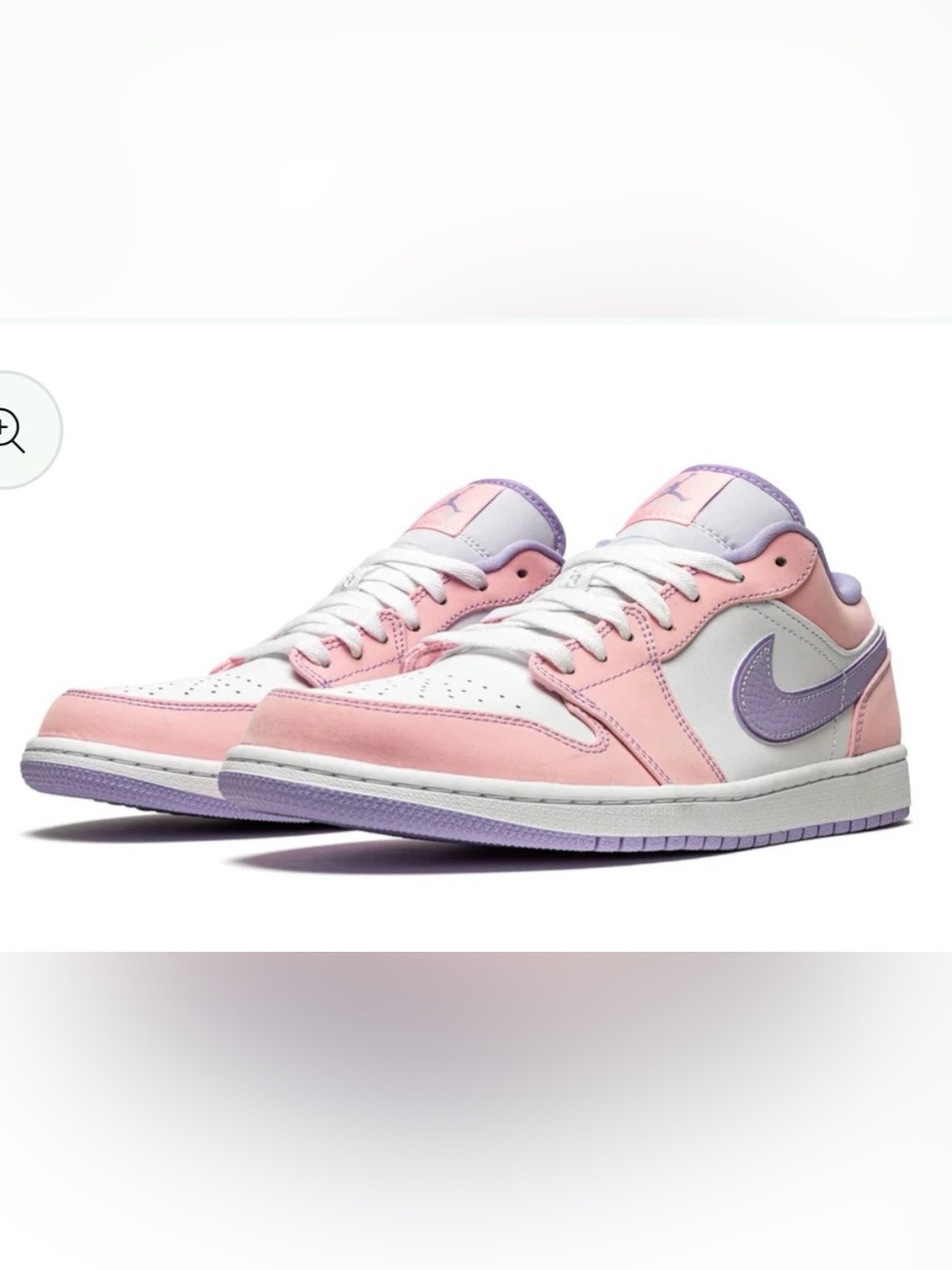 Jordan 1 Low Women’s Sneakers - Pink & Lavender Size 7
